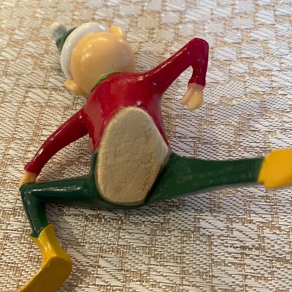 Vintage sitting shelf pixie elf resin 1981 Christmas - Picture 8 of 11